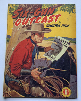 SIX-GUN OUTCAST Australian pulp fiction Western paperback book